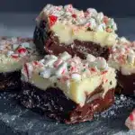 peppermint bark fudge bites - featured image