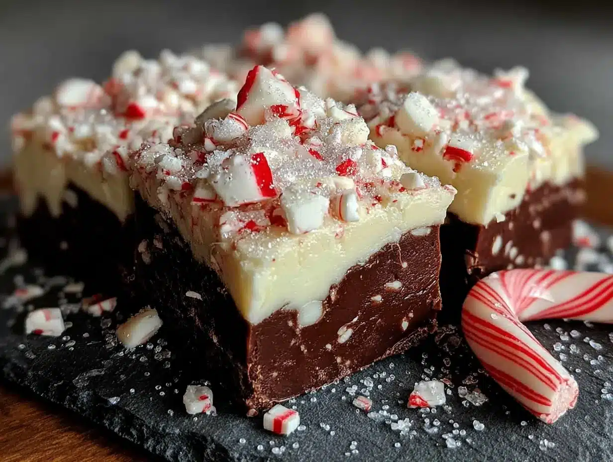peppermint bark fudge bites preparation steps
