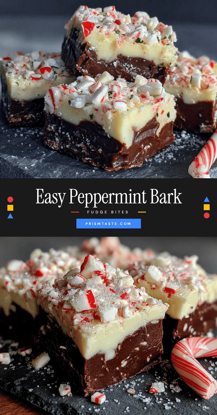 peppermint bark fudge bites recipe