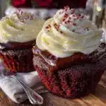 perfect red velvet heart-shaped cupcakes for valentines day - featured image