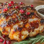 pomegranate molasses glazed turkey breast - featured image