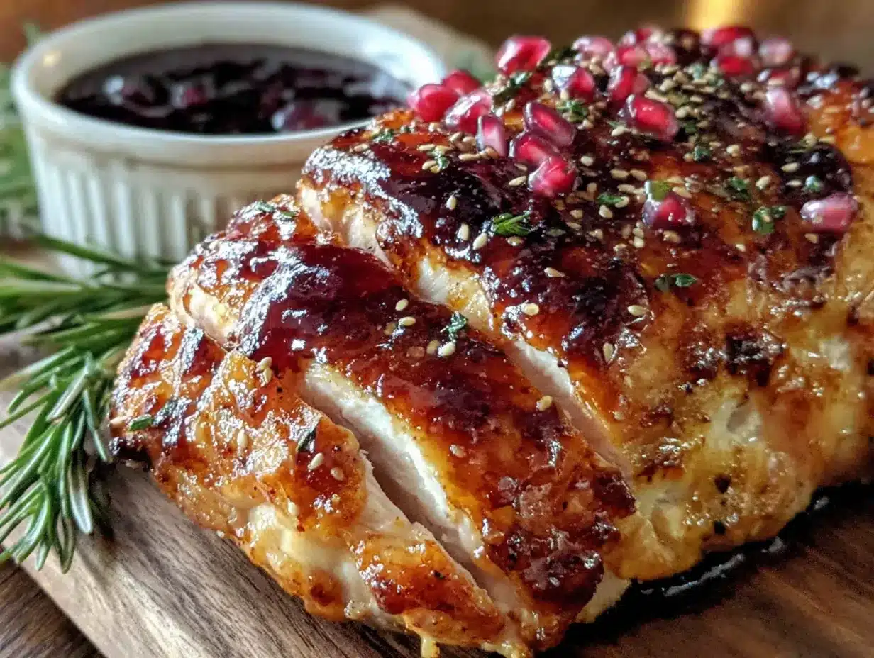 pomegranate molasses glazed turkey breast preparation steps