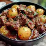 poor mans beef and potato stew - featured image
