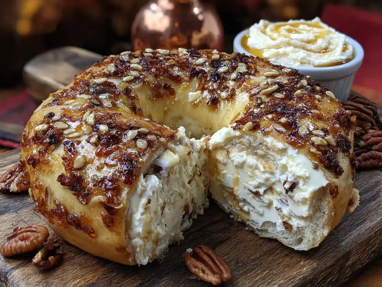 pumpkin bagels with maple cream cheese preparation steps