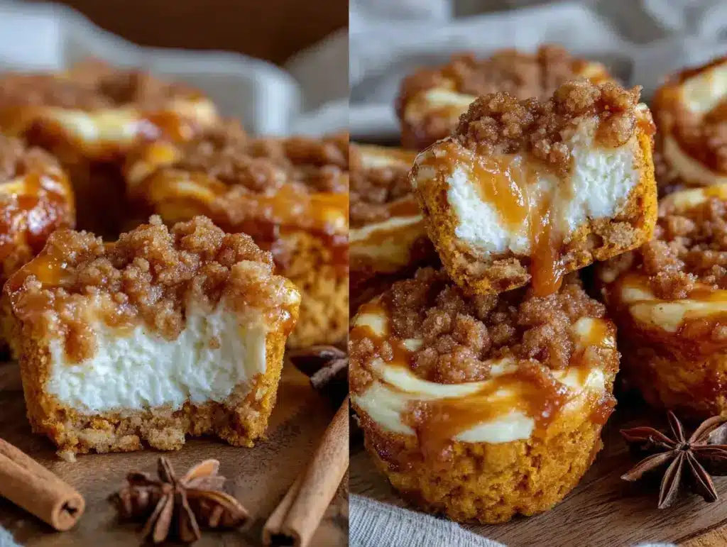 pumpkin cheesecake muffins - featured image