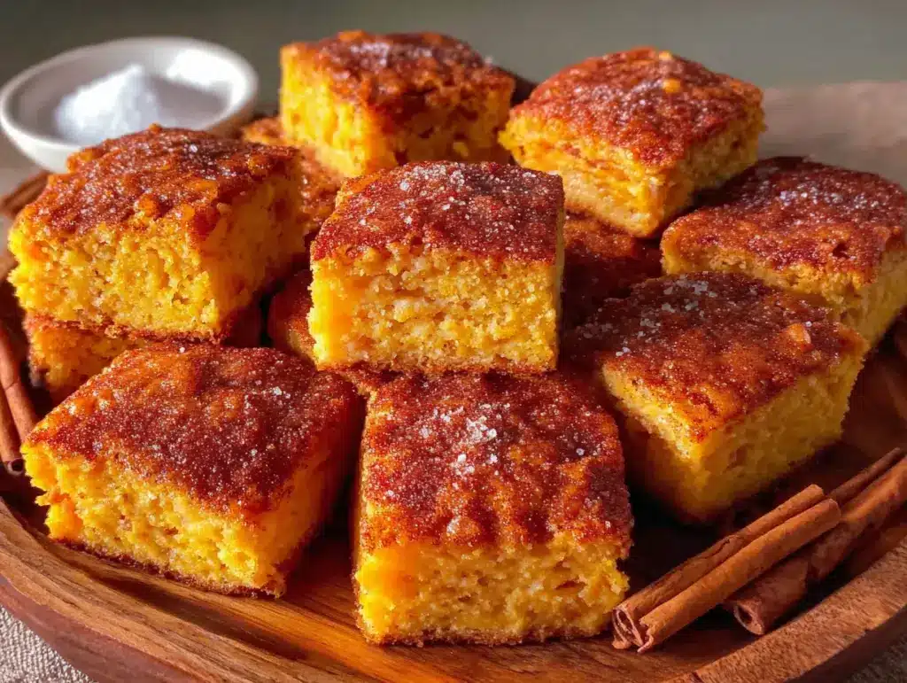 pumpkin snickerdoodle blondies - featured image