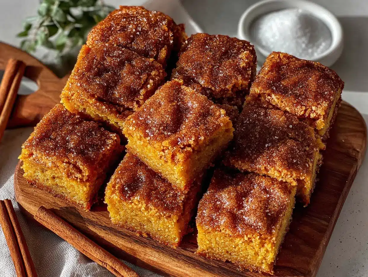 pumpkin snickerdoodle blondies preparation steps