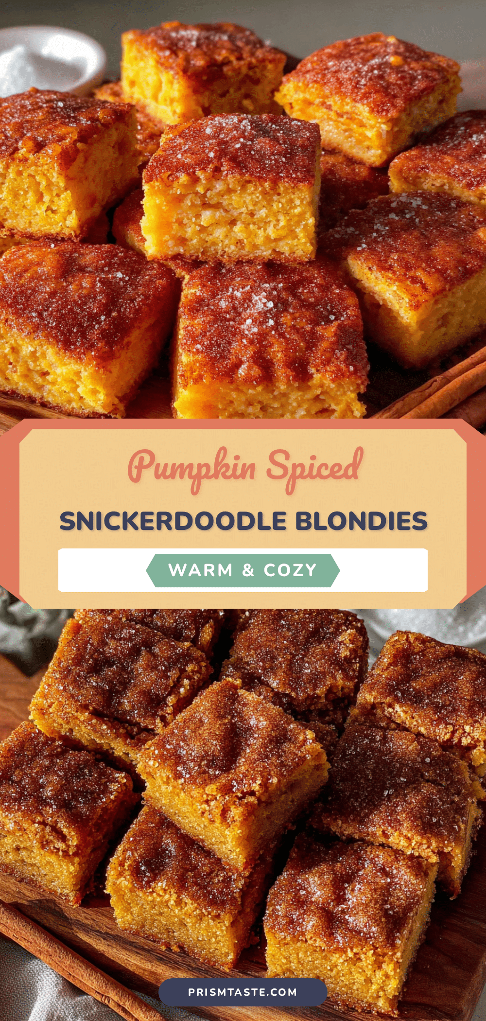 pumpkin snickerdoodle blondies recipe