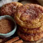 pumpkin snickerdoodle cookies - featured image