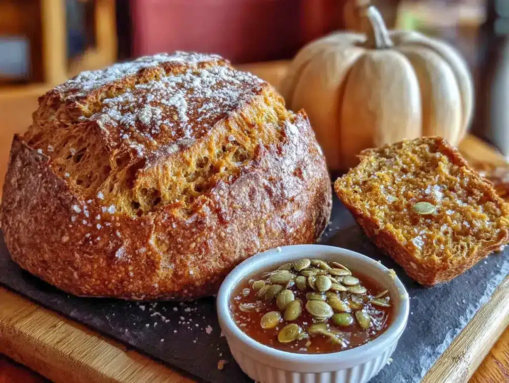 pumpkin sourdough bread - featured image