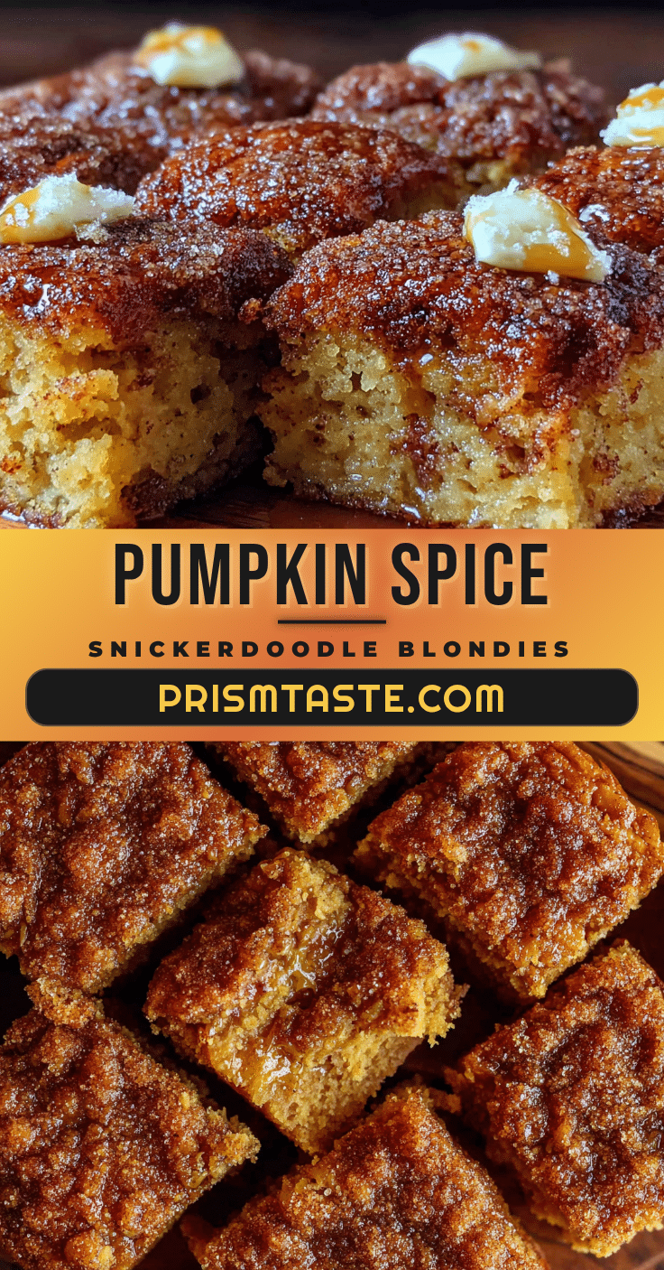 pumpkin spice snickerdoodle blondies recipe