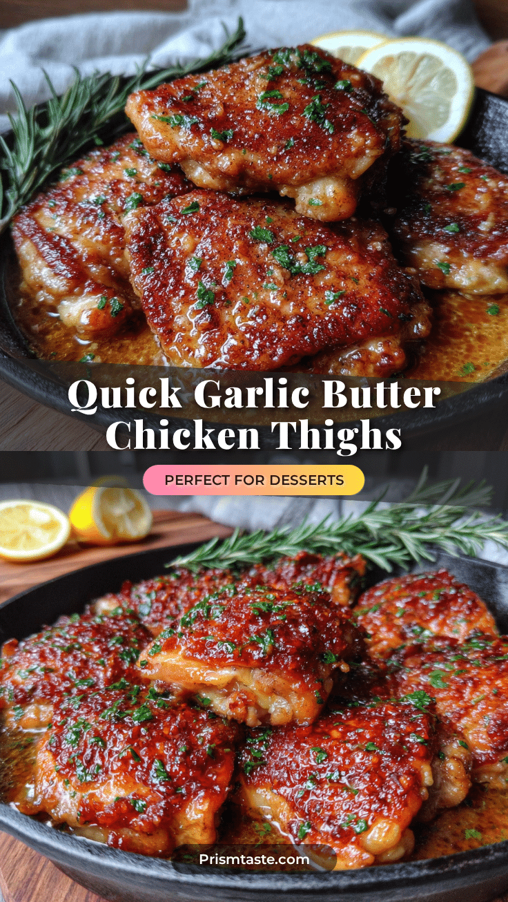 quick garlic butter chicken thighs skillet recipe