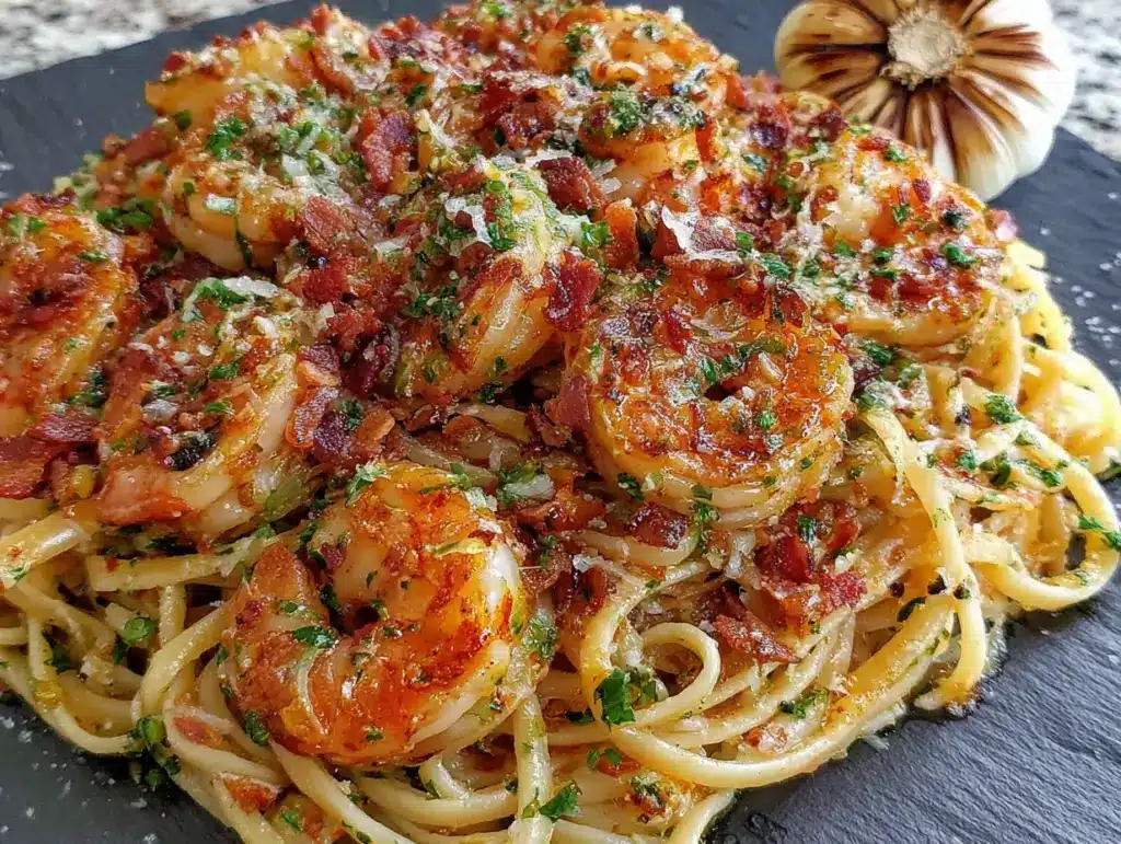 quick garlic butter shrimp pasta in 15 minutes - featured image