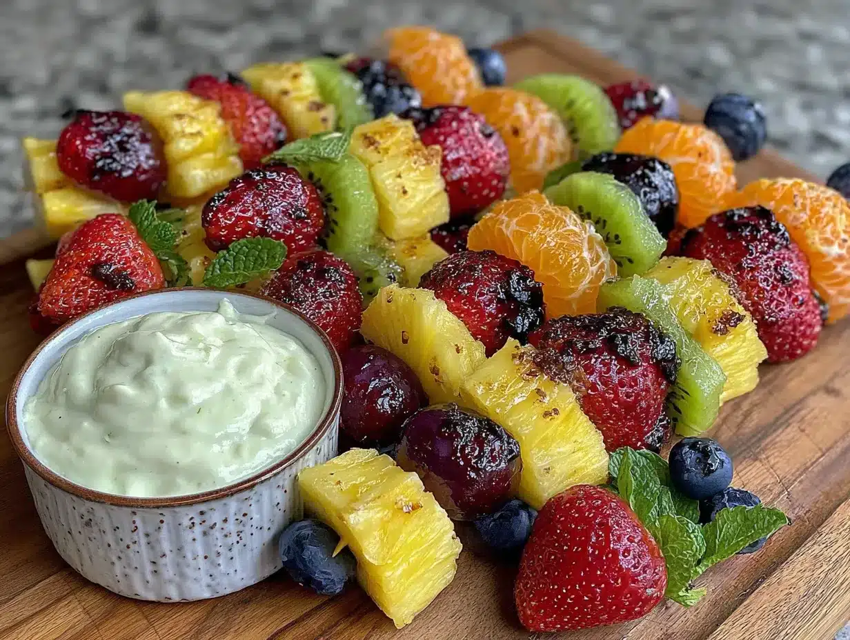 rainbow fruit kabobs preparation steps