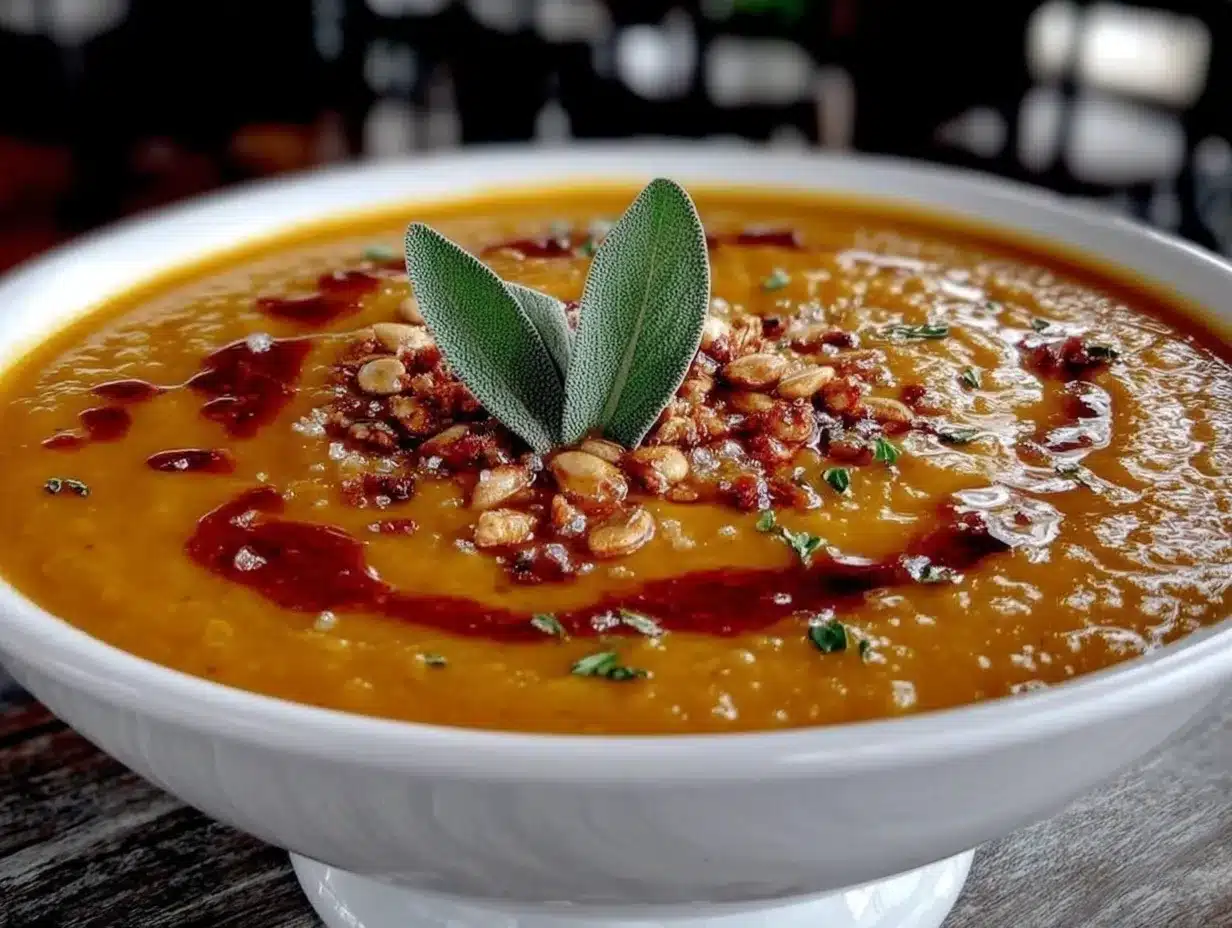 roasted butternut squash soup with sage brown butter preparation steps
