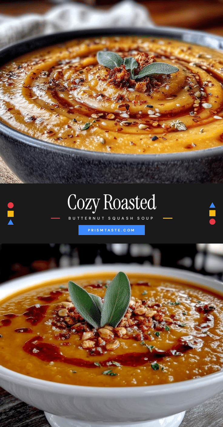 roasted butternut squash soup with sage brown butter recipe