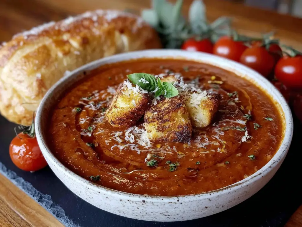 roasted tomato soup - featured image