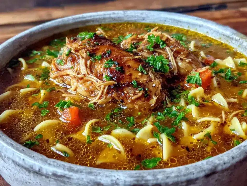 rotisserie chicken noodle soup - featured image