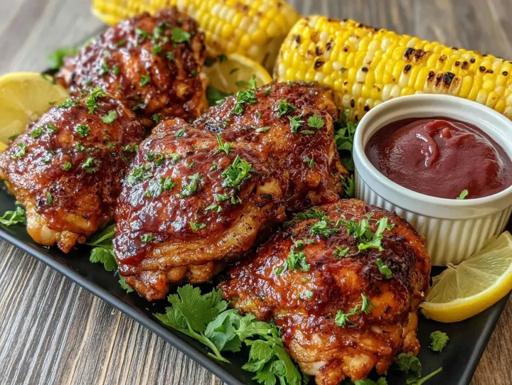 Sheet-pan BBQ chicken thighs - featured image