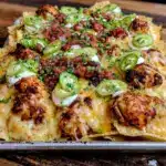 sheet pan nachos recipe easy best tailgate snack - featured image