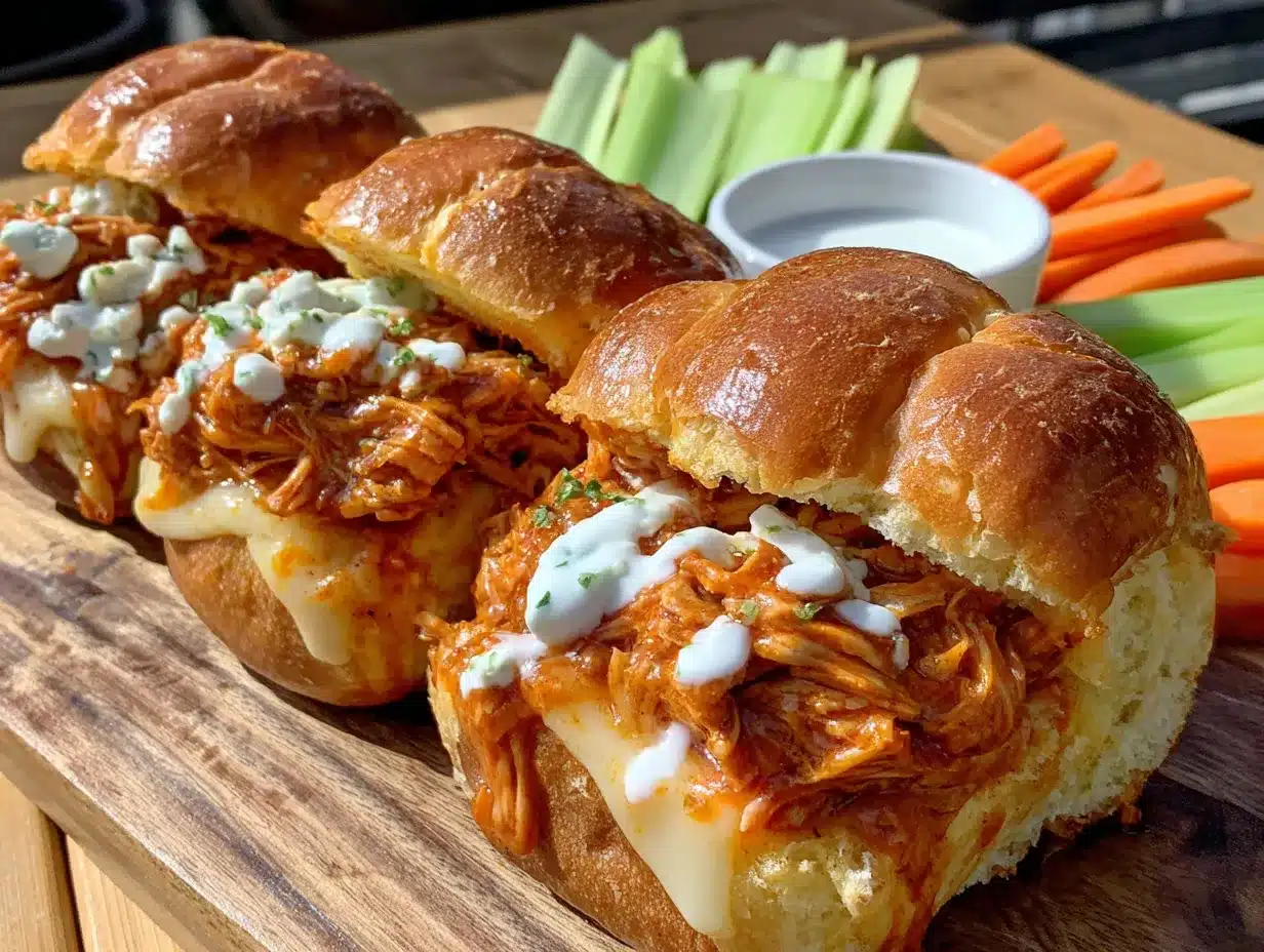 slow cooker buffalo chicken sliders preparation steps