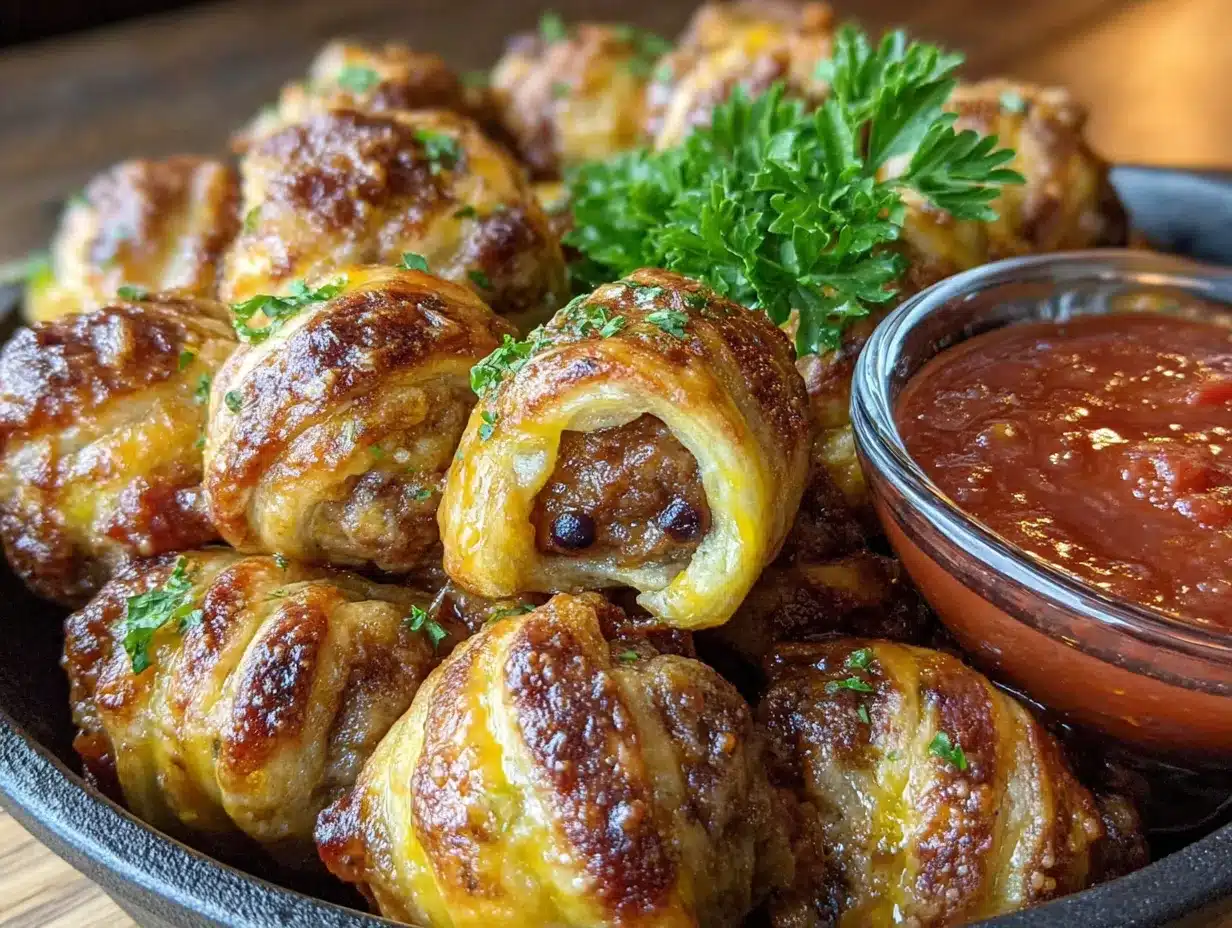 slow cooker mummy meatballs preparation steps