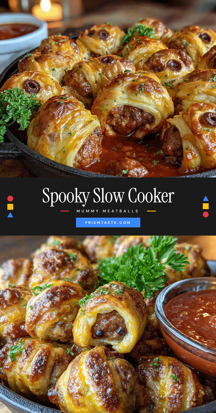 slow cooker mummy meatballs recipe