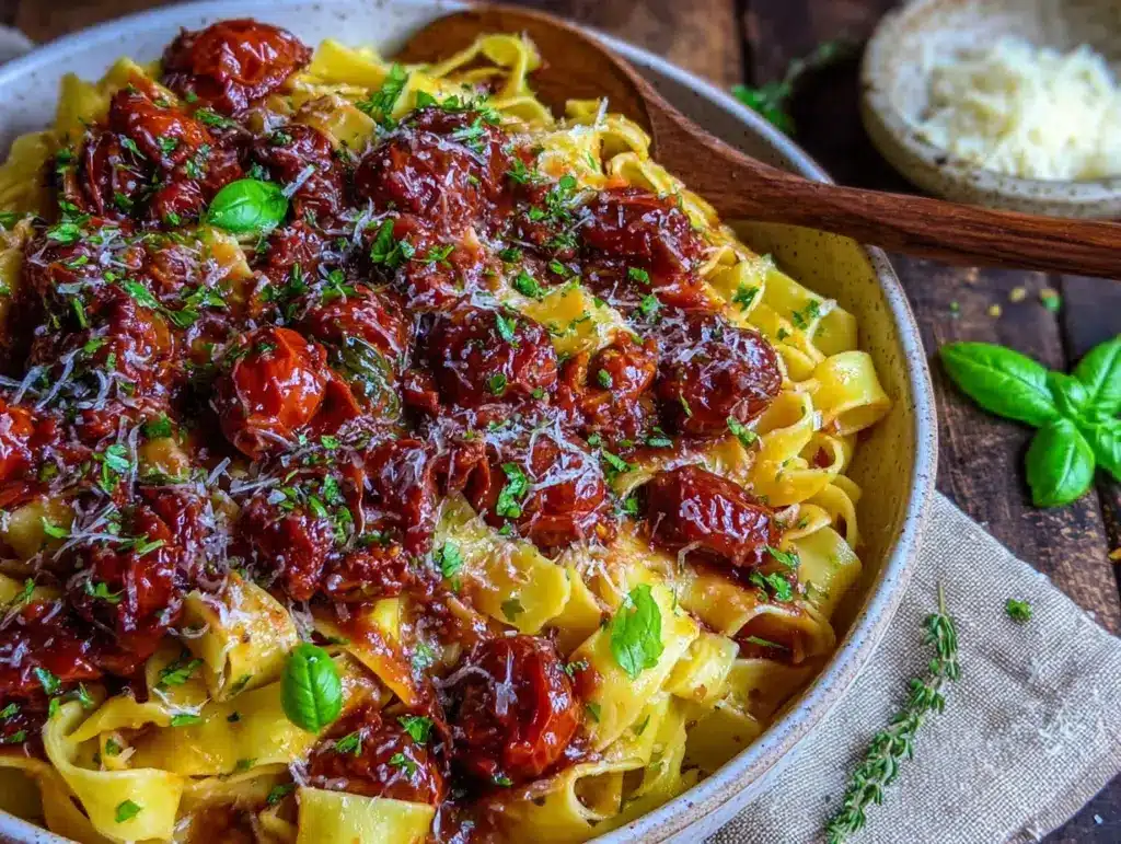 slow-roasted cherry tomato pasta sauce - featured image