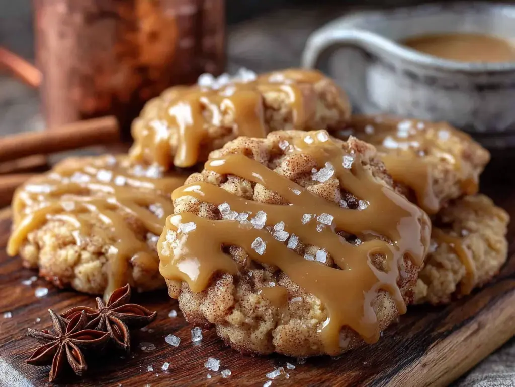 soft apple cider cookies with maple icing - featured image