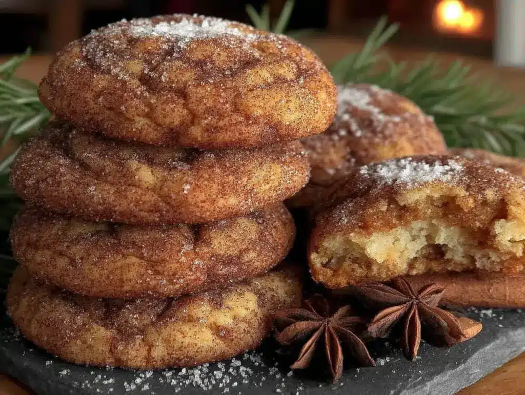 soft pumpkin snickerdoodle cookies - featured image
