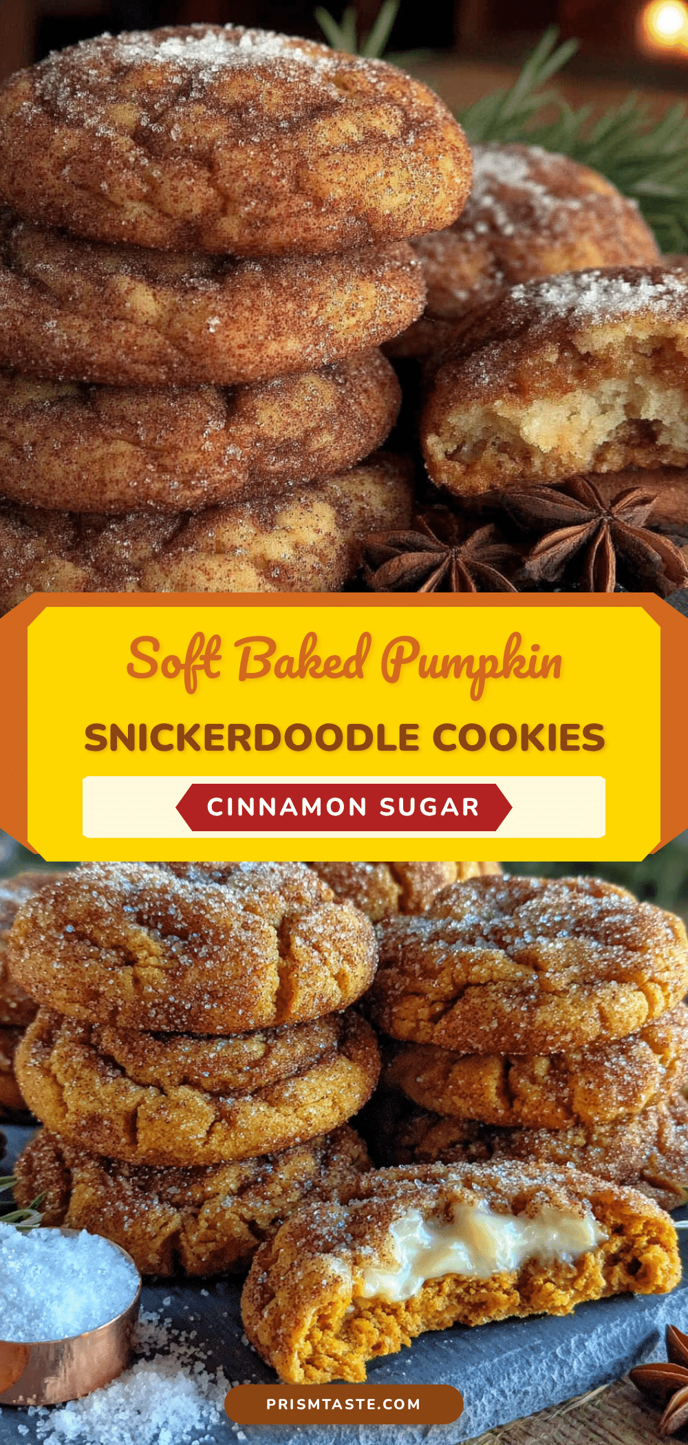 soft pumpkin snickerdoodle cookies recipe
