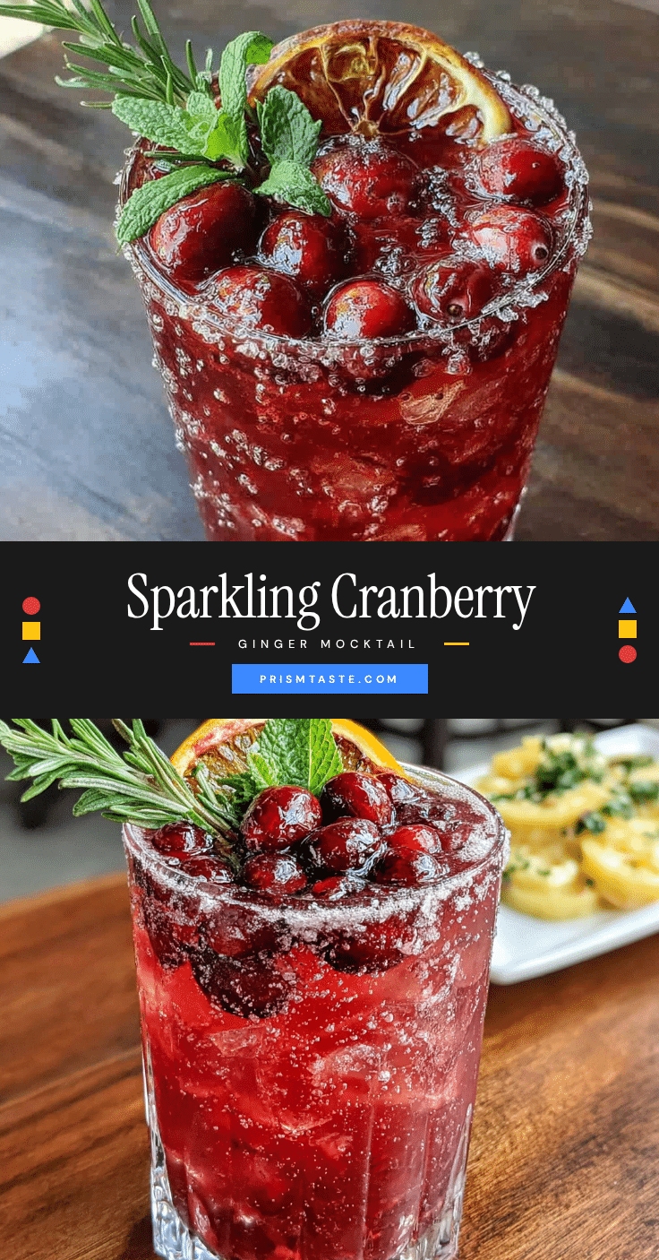 sparkling cranberry ginger mocktail recipe