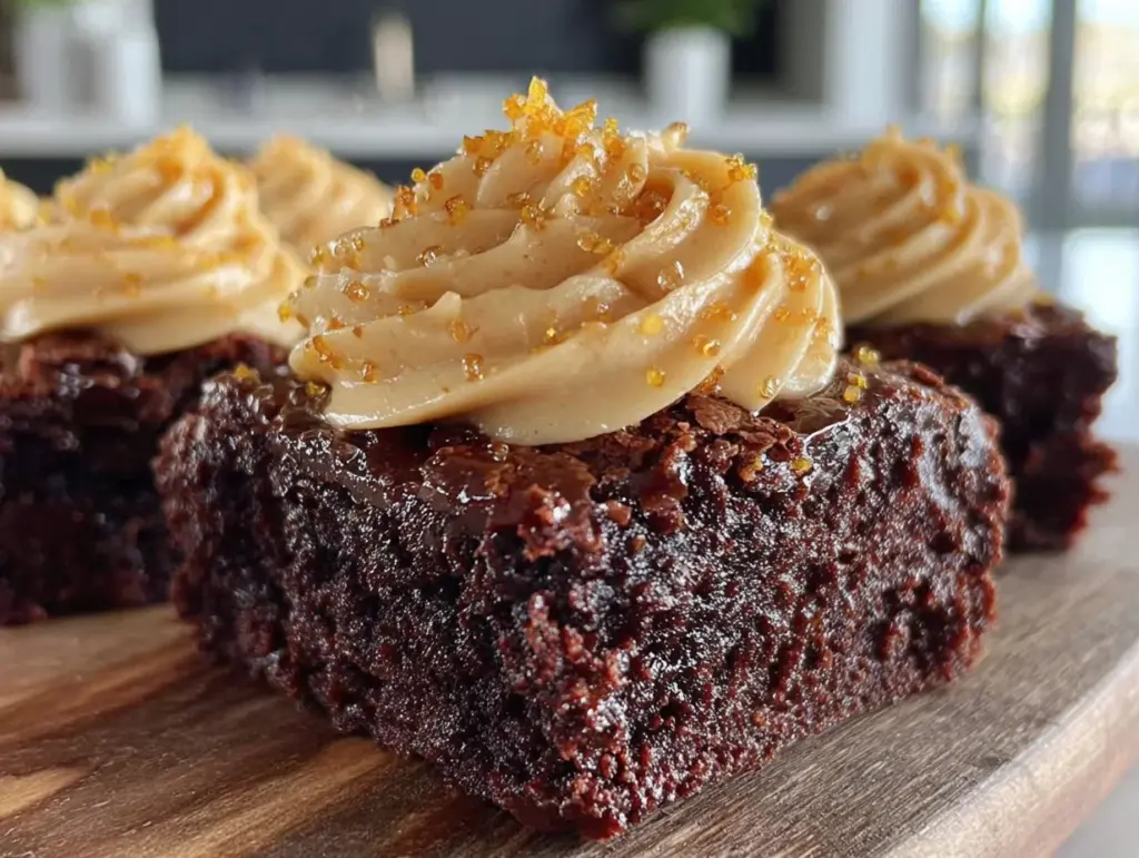 Spooky orange swirl Halloween brownies - featured image