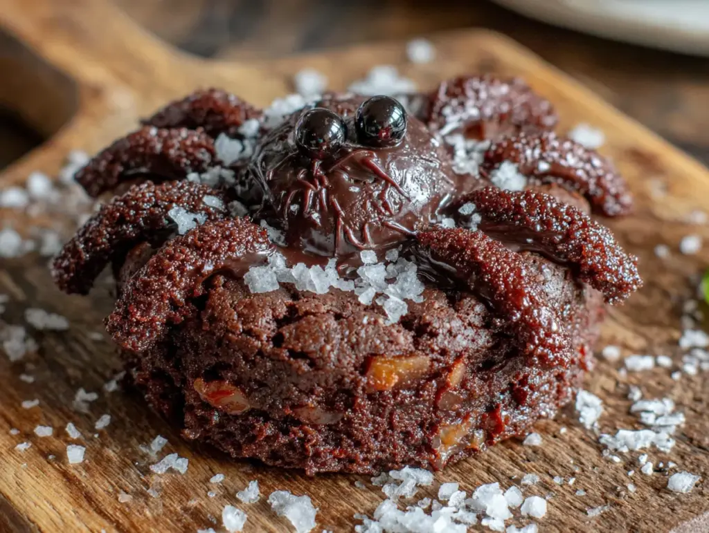 spooky spider cookies with crunchy chocolate legs - featured image