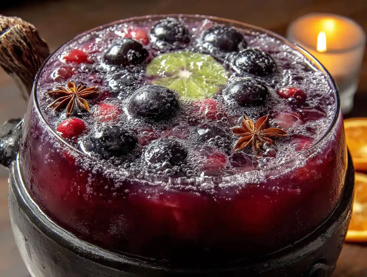spooky witchs brew halloween punch preparation steps