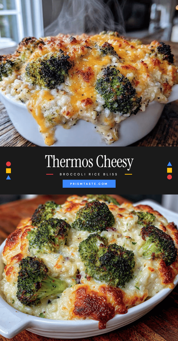 thermos cheesy broccoli rice lunch recipe