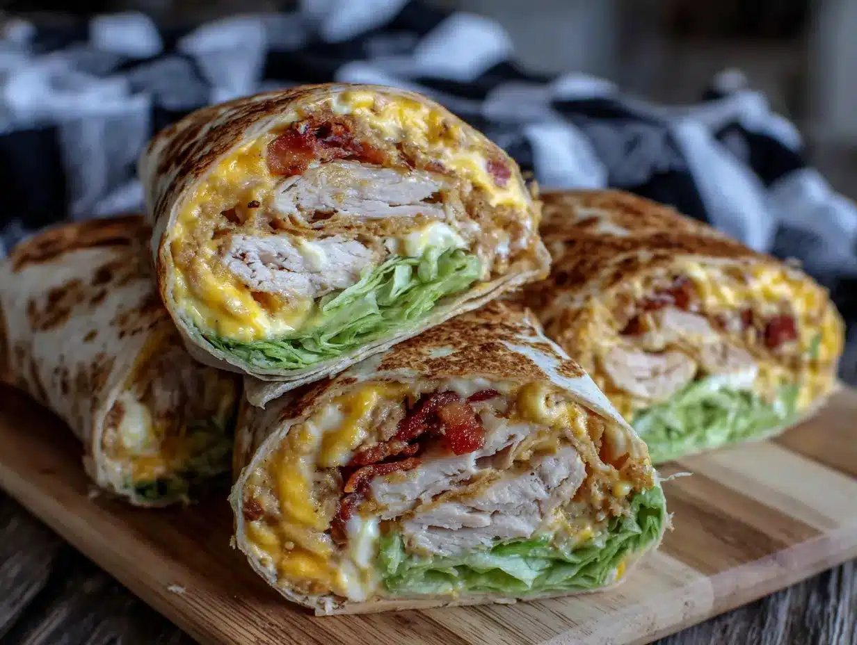 turkey and cheese pinwheel wraps preparation steps
