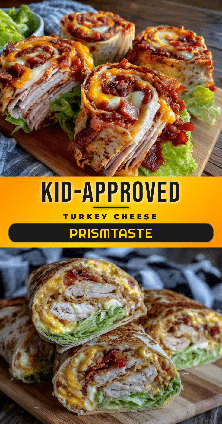 turkey and cheese pinwheel wraps recipe