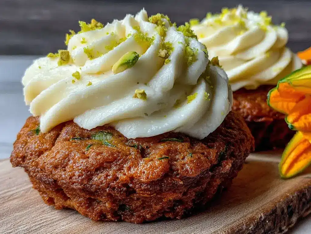 zucchini cookies with cream cheese frosting - featured image