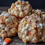 air fryer candy corn popcorn balls - featured image