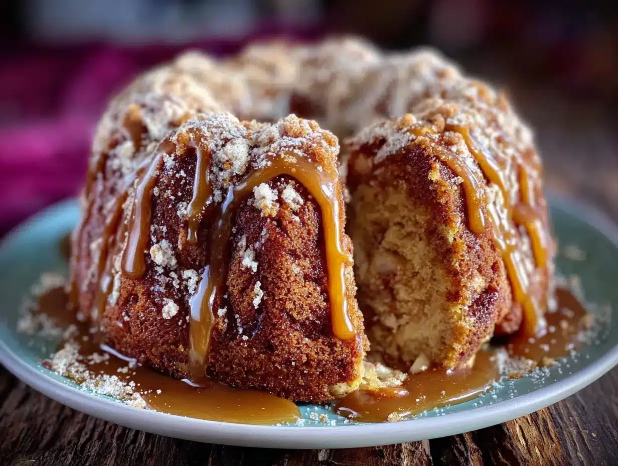 apple cider glazed donut cake preparation steps