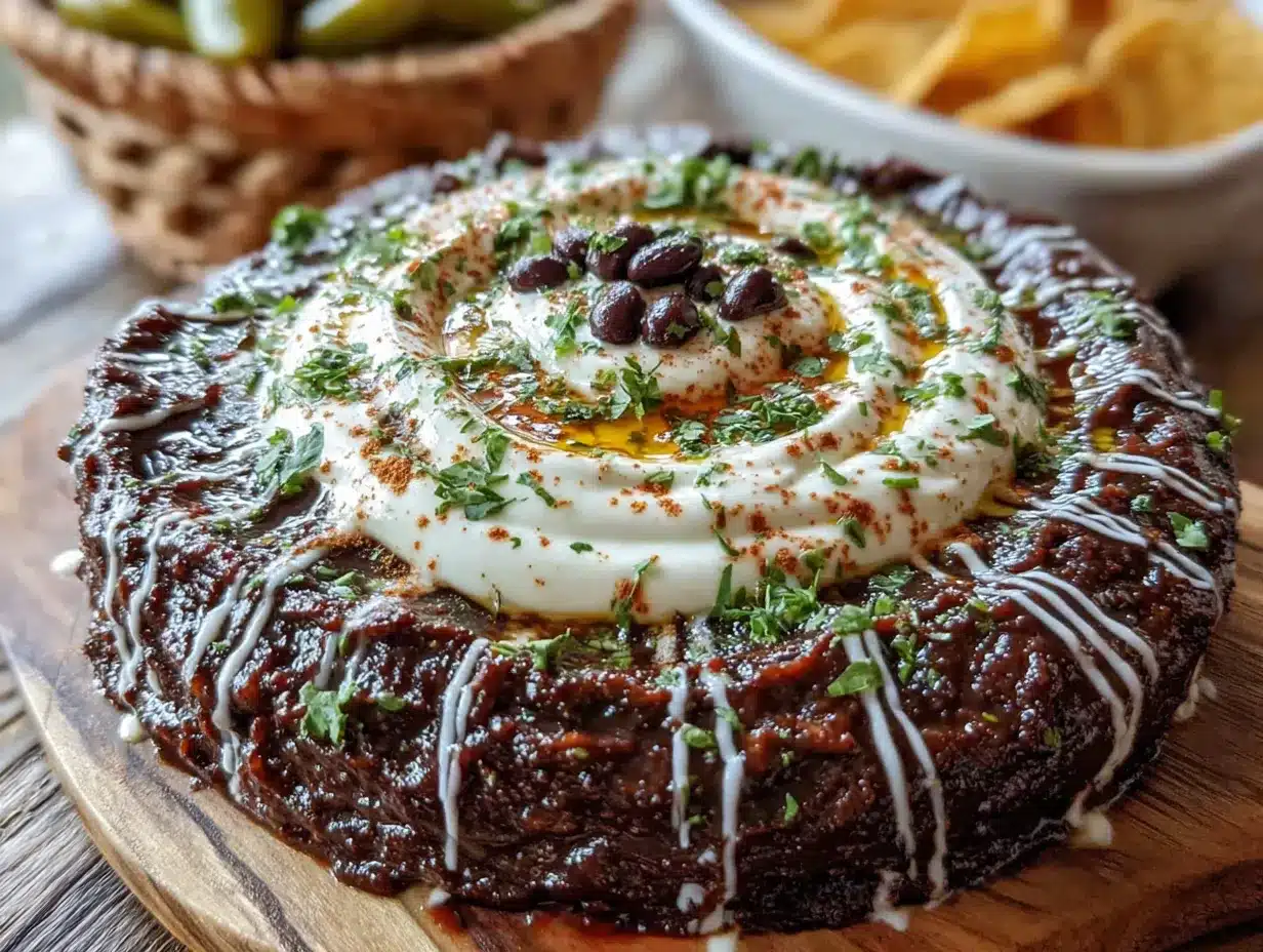 black bean spider web dip preparation steps