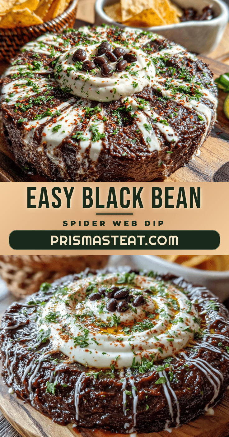 black bean spider web dip recipe