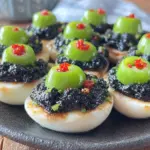 black cat deviled eggs - featured image