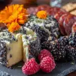 black cat halloween charcuterie board for two - featured image