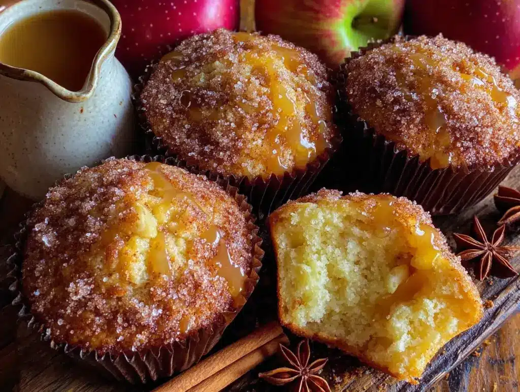 brown butter apple cider muffins - featured image