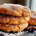 brown butter pumpkin snickerdoodle cookies - featured image