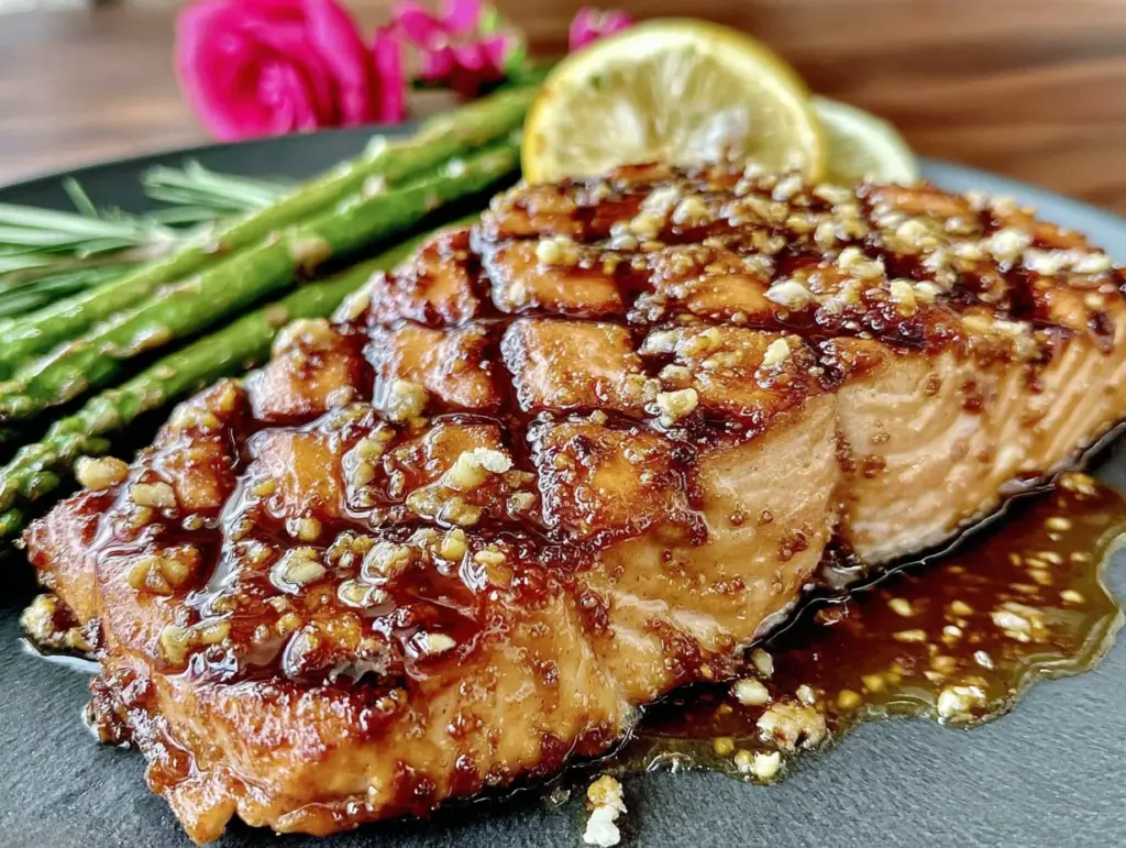 brown sugar bourbon glazed salmon - featured image