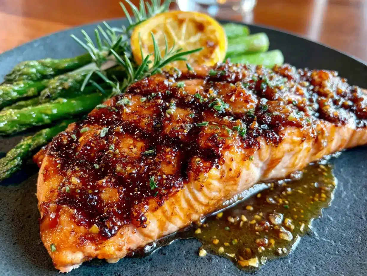 brown sugar bourbon glazed salmon preparation steps