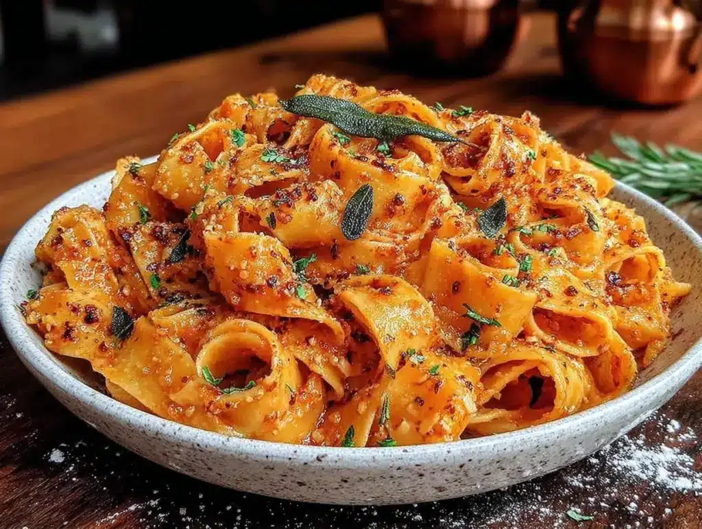 butternut squash and sage brown butter pasta - featured image
